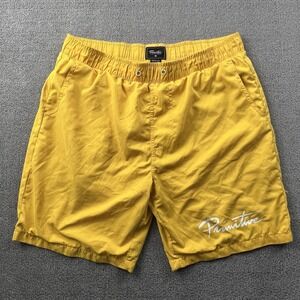 Primitive Shorts Adult Medium Yellow Surf Swim Outdoor Active Casual Men's